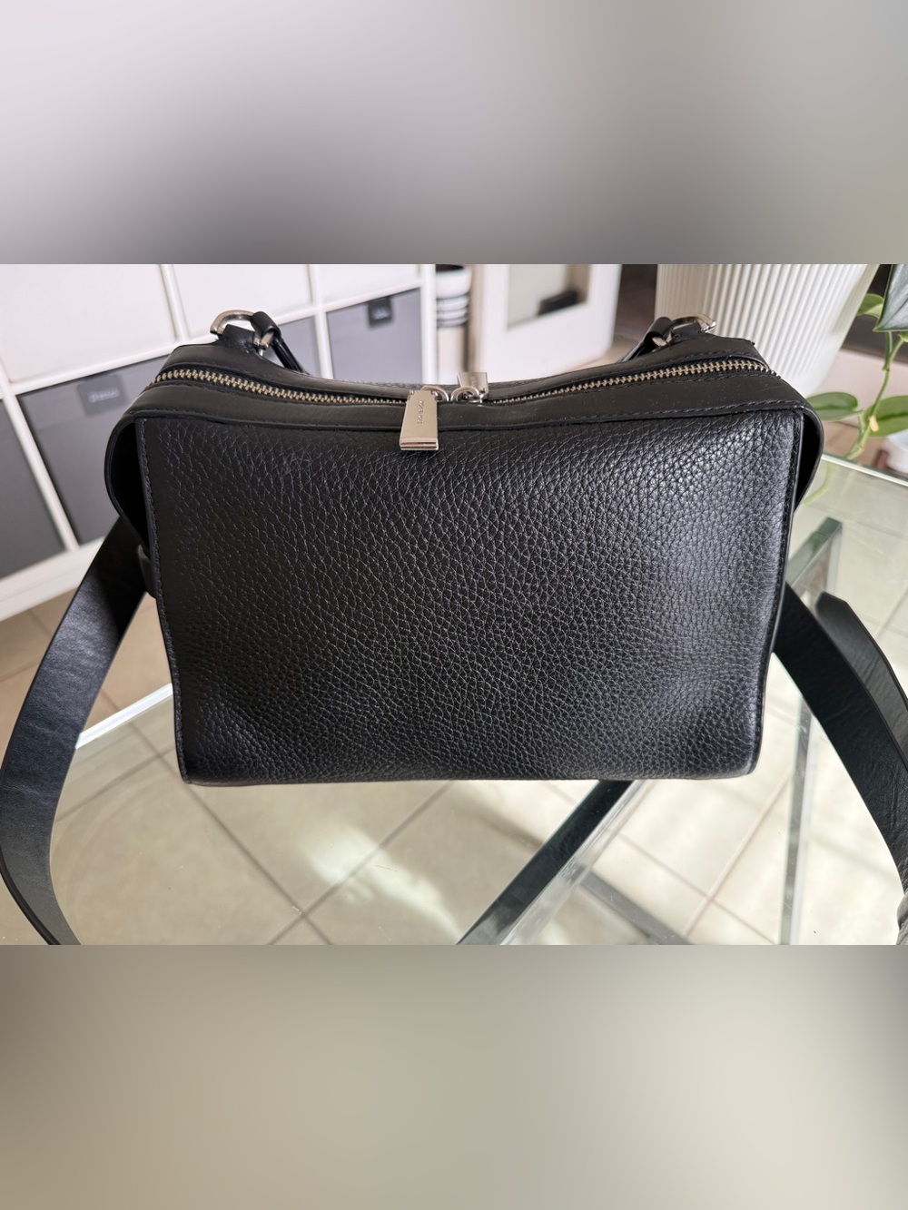 Michael Kors Black Pebbled Leather Crossbody Bag